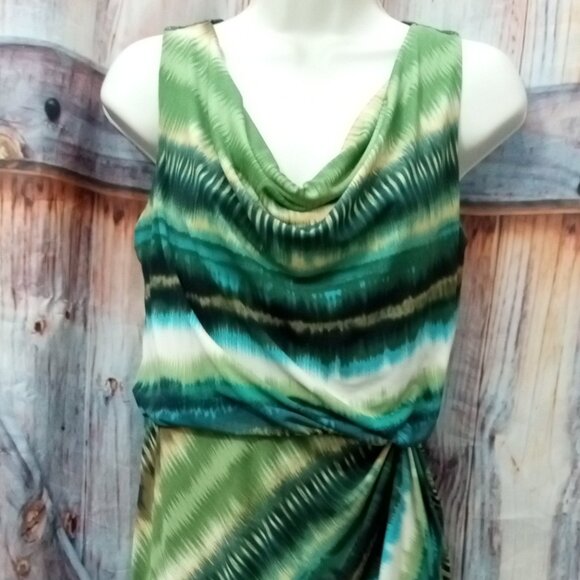 Serengeti Sleeveless Dress One Piece Top with Gathered Skirt Size Small - Picture 1 of 10